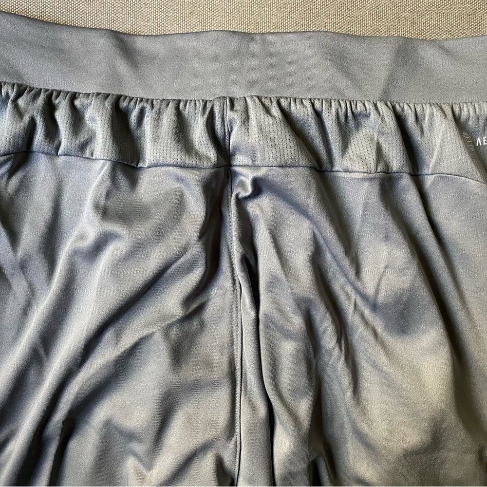 ADIDAS Mens 3S PES Shorts gray White Stripes Basketball Zipper Pocket SZ M - Picture 9 of 11